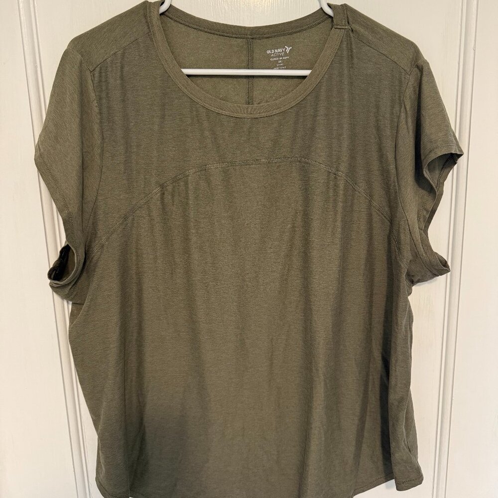 Old Navy Active T-Shirt 2X Olive Green